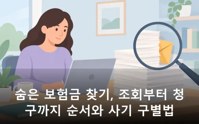 숨은 보험금 찾기, 조회부터 청구까지 순서와 사기 구별법
